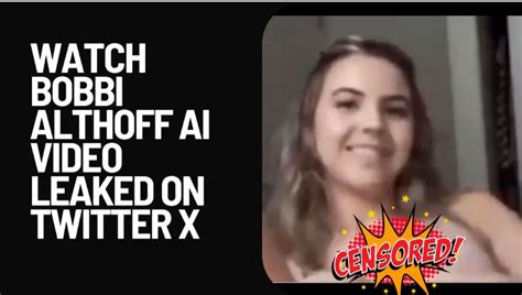 {Video Link} Bobbi Althoff AI Video Watch: Deepfake Leaked on。